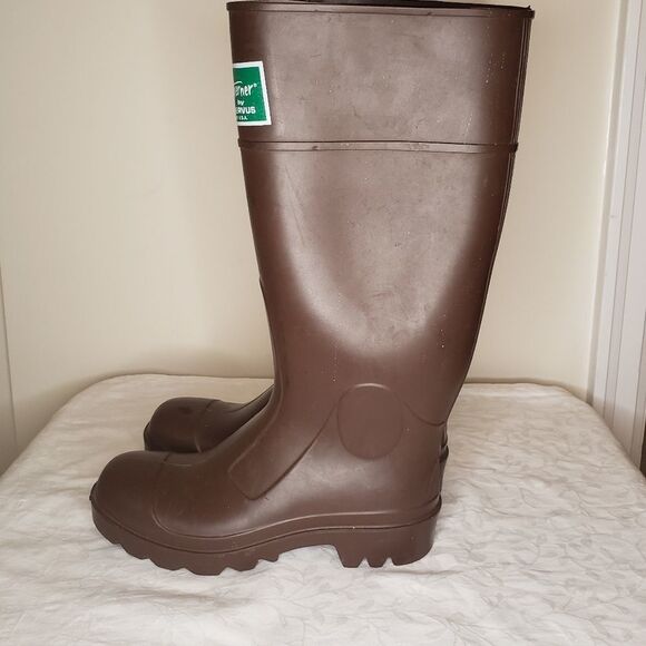 Vintage Brown Gumboots Rain Wellies - Picture 2 of 12